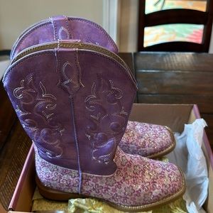 Roper size 3 girls purple cowgirl boots